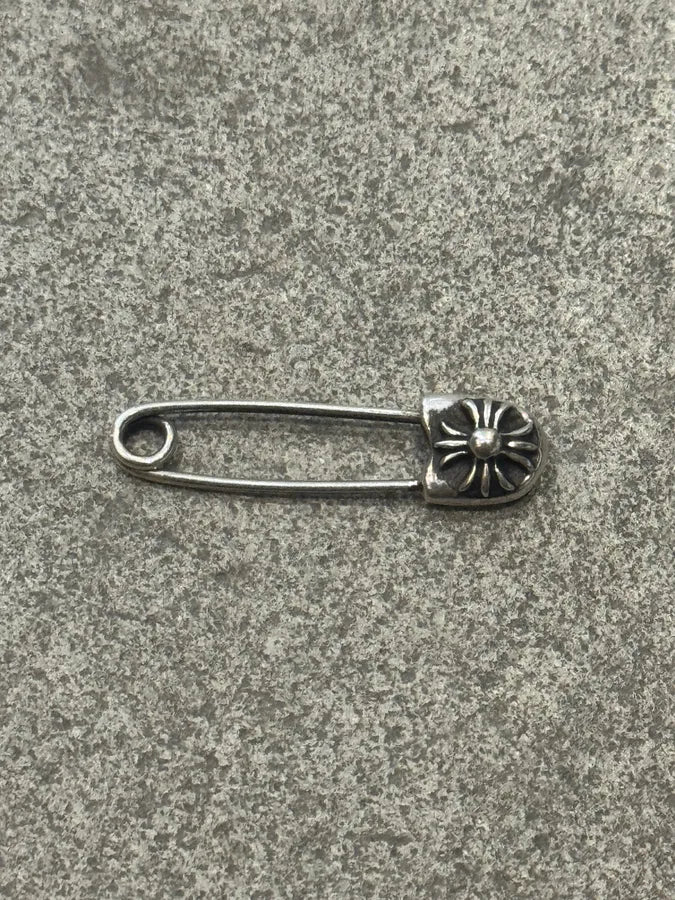 Chrome Hearts Silver Cross Safety Pin xWXZTof 0