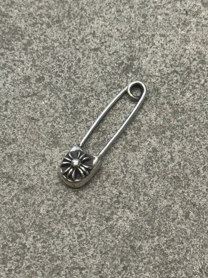Chrome Hearts Silver Cross Safety Pin xWXZTof 2