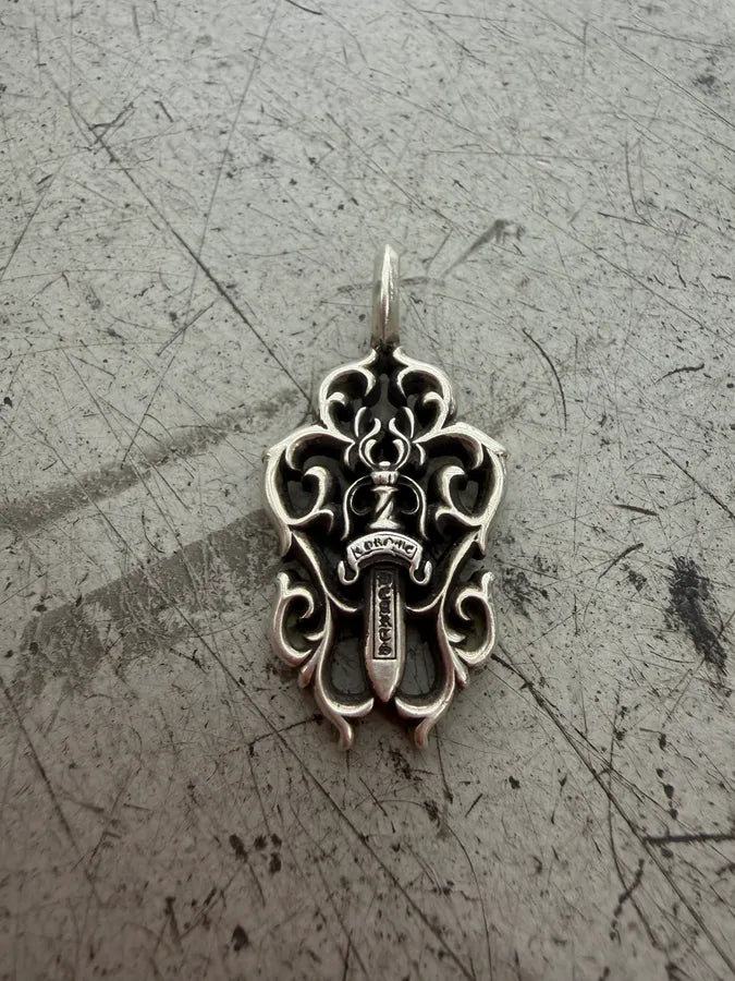 Chrome Hearts Silver Vine Dagger Pendant  wXmhMcL 3