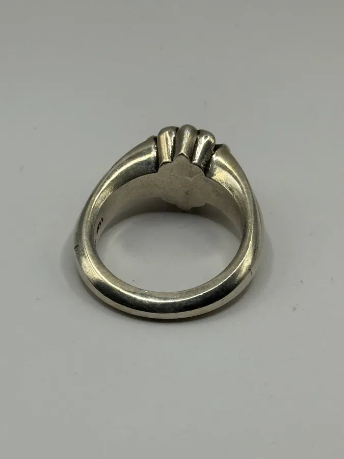 Chrome Hearts Small Cut Out Plus 10 Silver Ring OPnSNPI 4