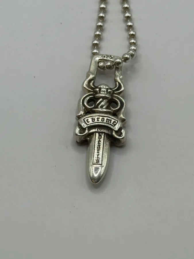 Chrome Hearts Small Dagger Silver Pendant xywmqVN 1