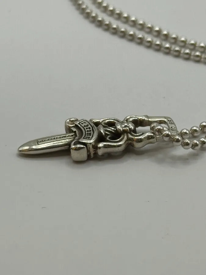 Chrome Hearts Small Dagger Silver Pendant xywmqVN 4