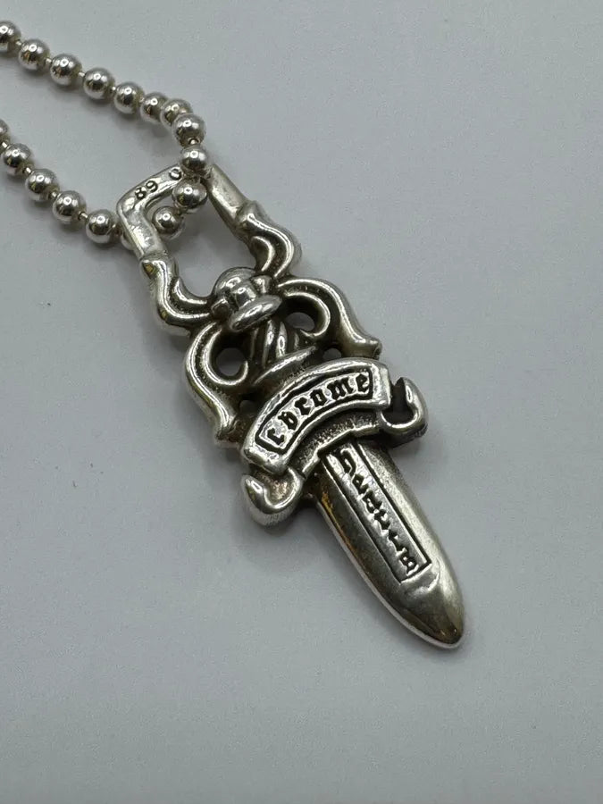 Chrome Hearts Small Dagger Silver Pendant xywmqVN 6