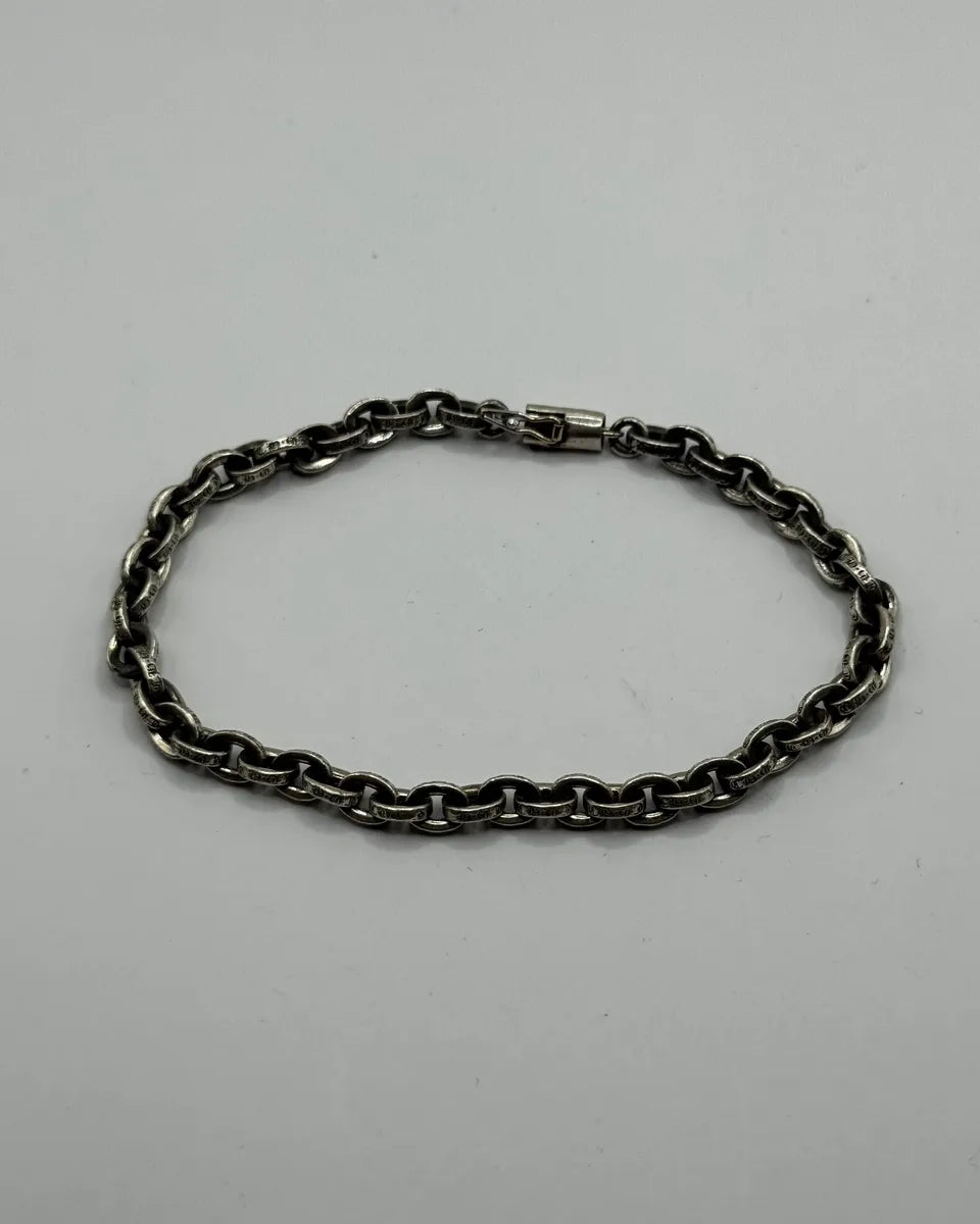 Chrome Hearts Small Paper Chain Silver Bracelet CofqOfw 0