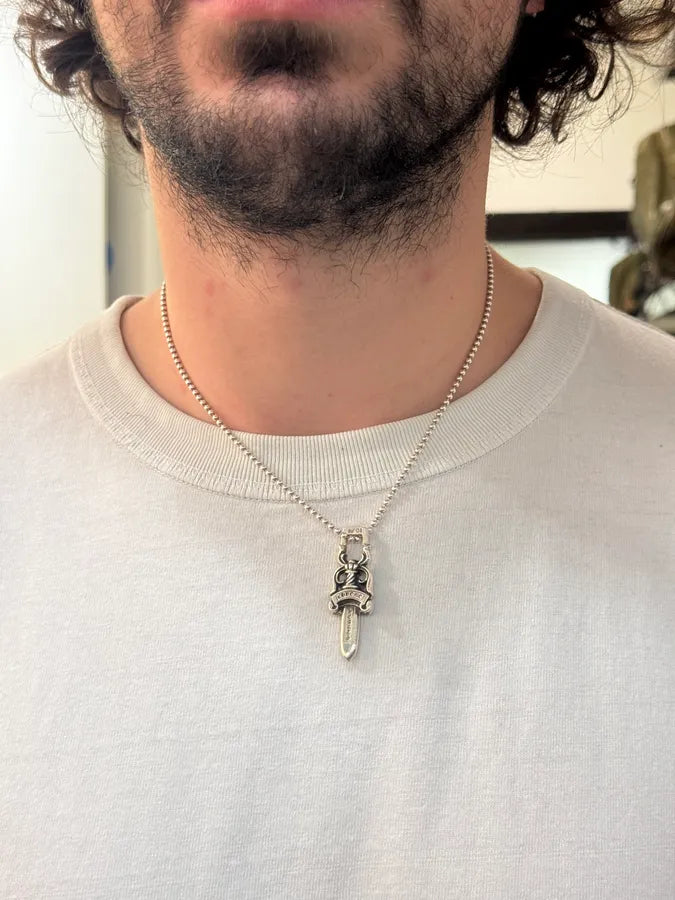 Chrome Hearts Small Silver Dagger Pendant wtPVBFz 4