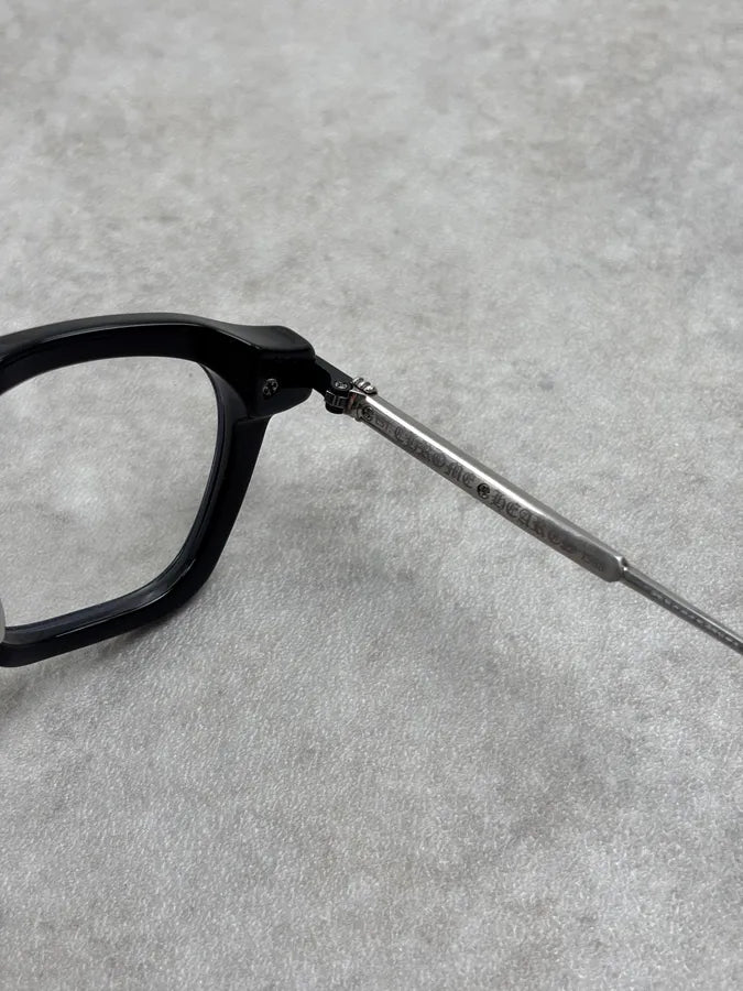 Chrome Hearts Square Black Acetate & Silver Sunglasses  VrlDVzp 10