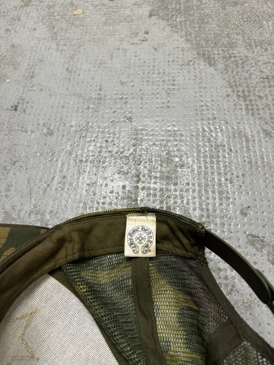 Chrome Hearts Star Leather Orange Patch Military Camo Trucker Cap (OS) QjMIRbA 10