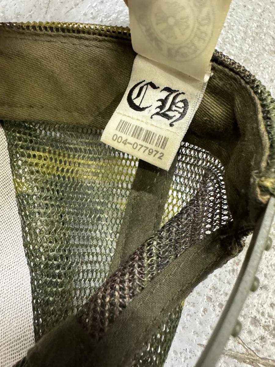 Chrome Hearts Star Leather Orange Patch Military Camo Trucker Cap (OS) QjMIRbA 12