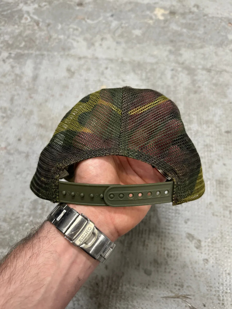 Chrome Hearts Star Leather Orange Patch Military Camo Trucker Cap (OS) QjMIRbA 8