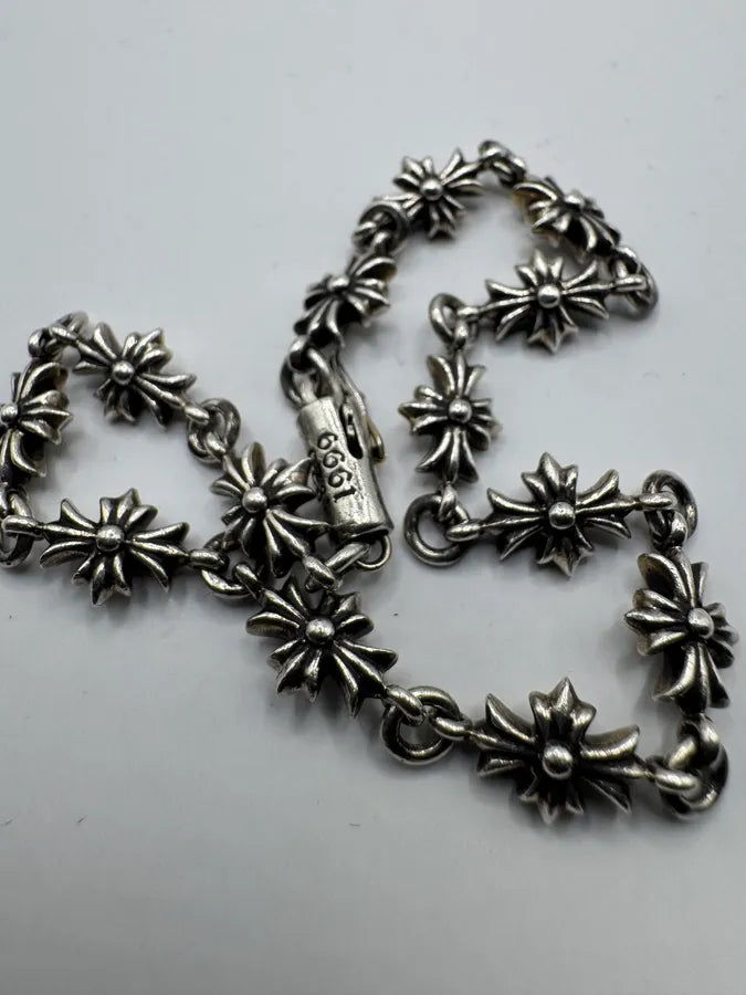 Chrome Hearts Tiny E CH Plus Silver Bracelet MPGyFDZ 6