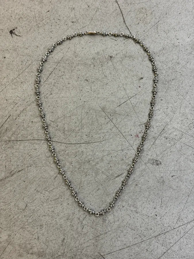 Chrome Hearts Tiny E Plus Silver Necklace LkKaUvG 0