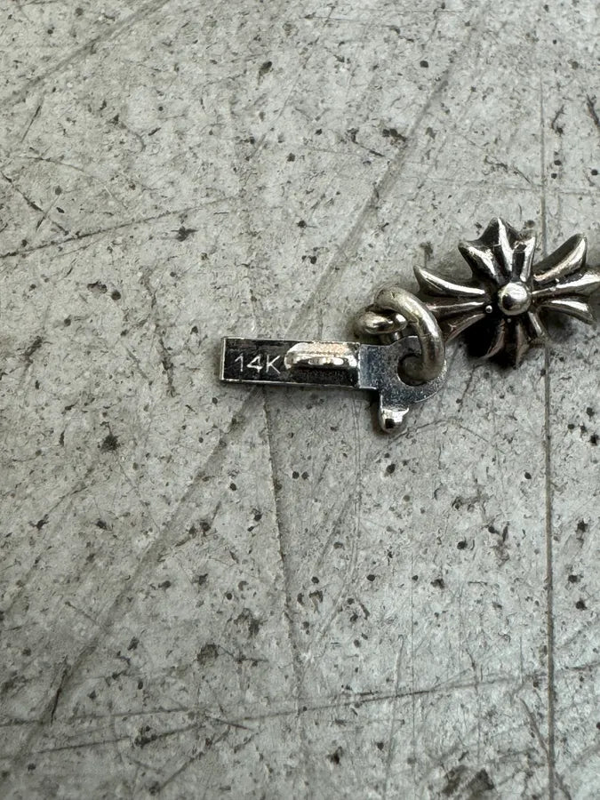 Chrome Hearts Tiny E Plus Silver Necklace LkKaUvG 11