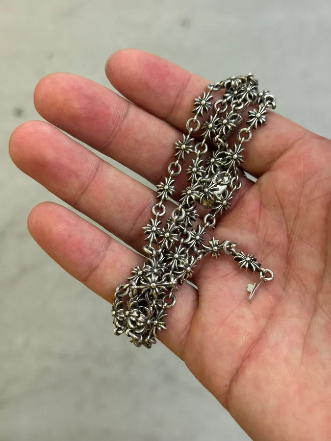Chrome Hearts Tiny E Plus Silver Necklace LkKaUvG 3