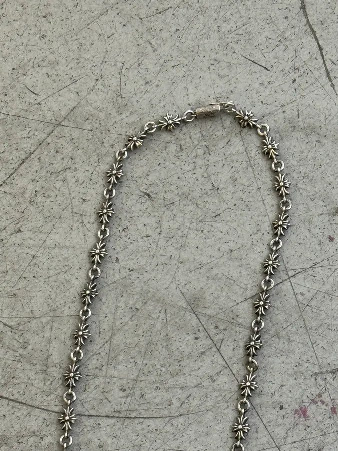 Chrome Hearts Tiny E Plus Silver Necklace LkKaUvG 5