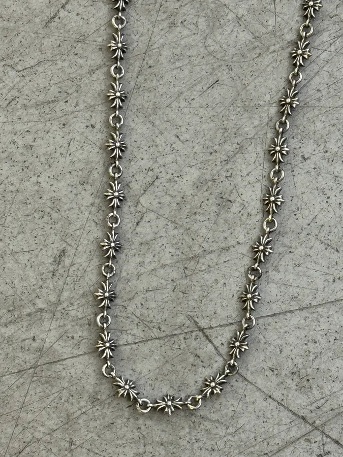 Chrome Hearts Tiny E Plus Silver Necklace LkKaUvG 6