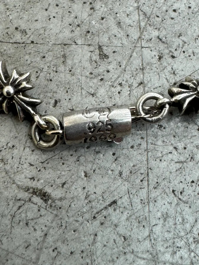 Chrome Hearts Tiny E Plus Silver Necklace LkKaUvG 7