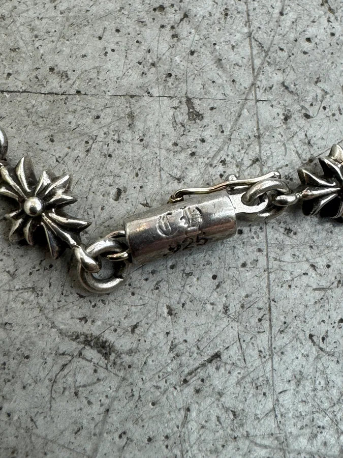 Chrome Hearts Tiny E Plus Silver Necklace LkKaUvG 8