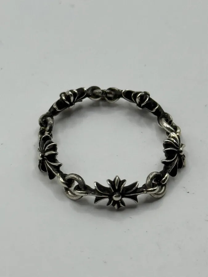Chrome Hearts Tiny E Silver Ring JaIvexJ 0