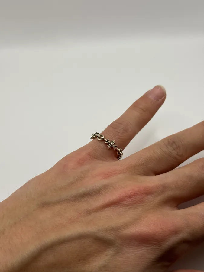 Chrome Hearts Tiny E Silver Ring zxvOYsy 1