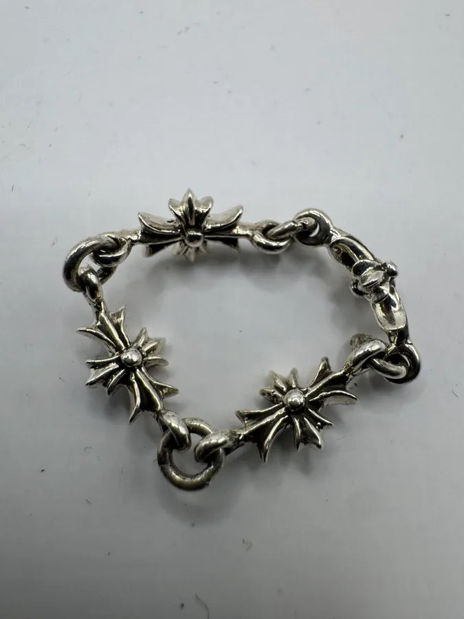 Chrome Hearts Tiny E Silver Ring zxvOYsy 5