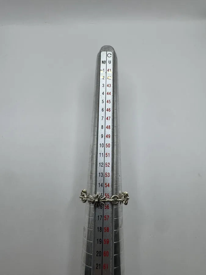 Chrome Hearts Tiny E Silver Ring zxvOYsy 7