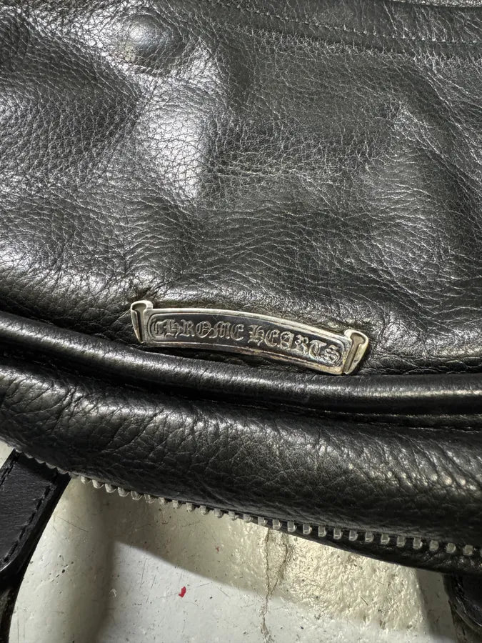 Chrome Hearts Tiny Gunslinger Strap Silver Daggers Black Leather Shoulder Bag (OS) MuWBMnR 13