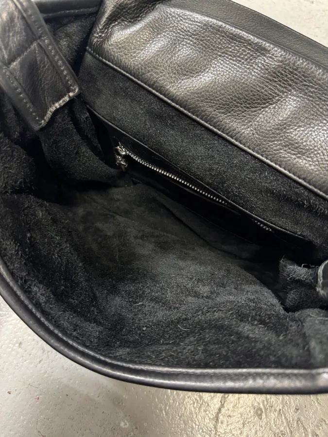 Chrome Hearts Tiny Gunslinger Strap Silver Daggers Black Leather Shoulder Bag (OS) MuWBMnR 14