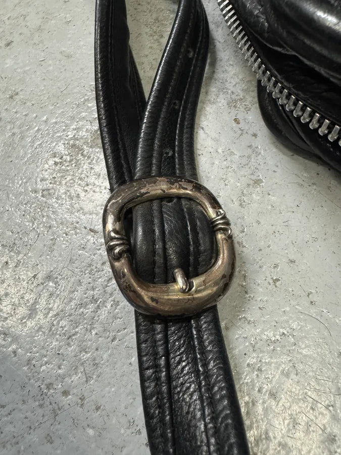 Chrome Hearts Tiny Gunslinger Strap Silver Daggers Black Leather Shoulder Bag (OS) MuWBMnR 16