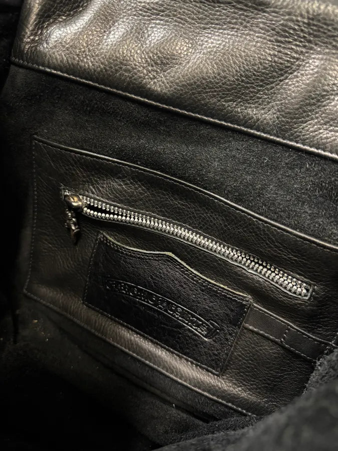 Chrome Hearts Tiny Gunslinger Strap Silver Daggers Black Leather Shoulder Bag (OS) MuWBMnR 19