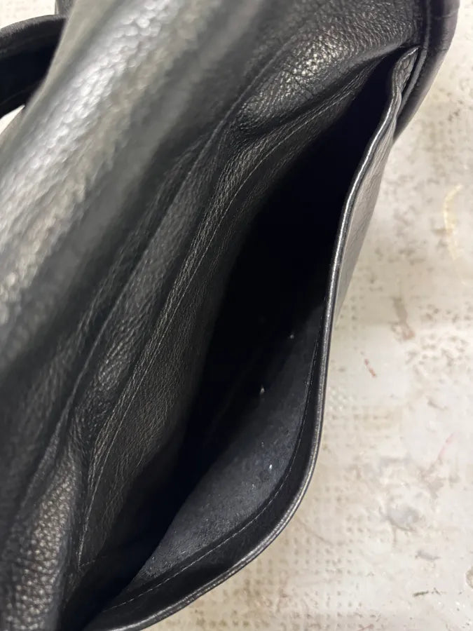 Chrome Hearts Tiny Gunslinger Strap Silver Daggers Black Leather Shoulder Bag (OS) MuWBMnR 20