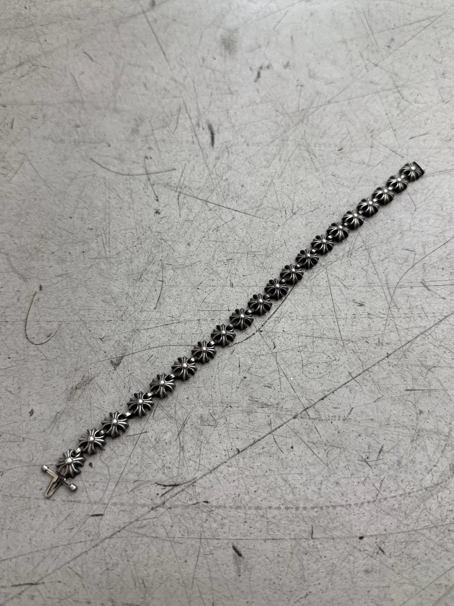 Chrome Hearts Tiny Plus Link Silver Bracelet iqtmseH 1