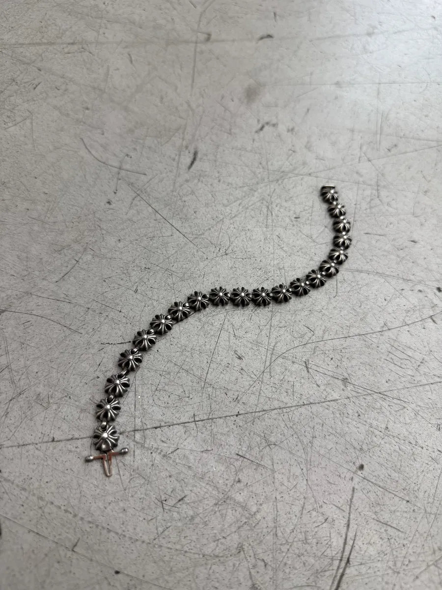Chrome Hearts Tiny Plus Link Silver Bracelet iqtmseH 3