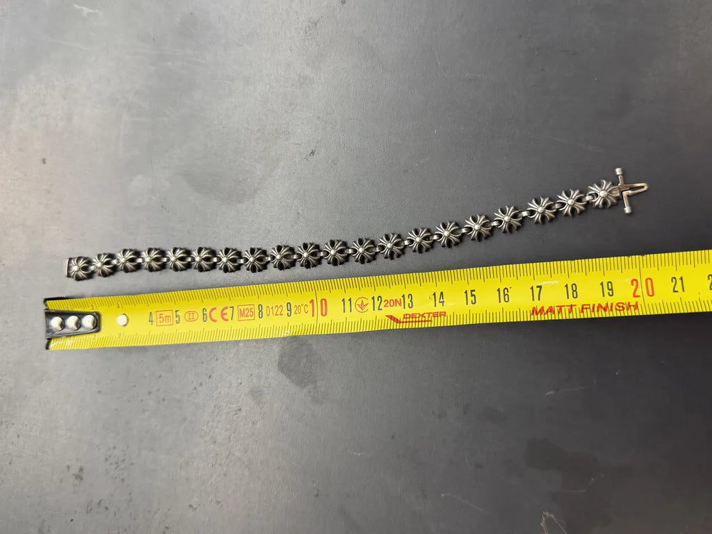 Chrome Hearts Tiny Plus Link Silver Bracelet iqtmseH 9