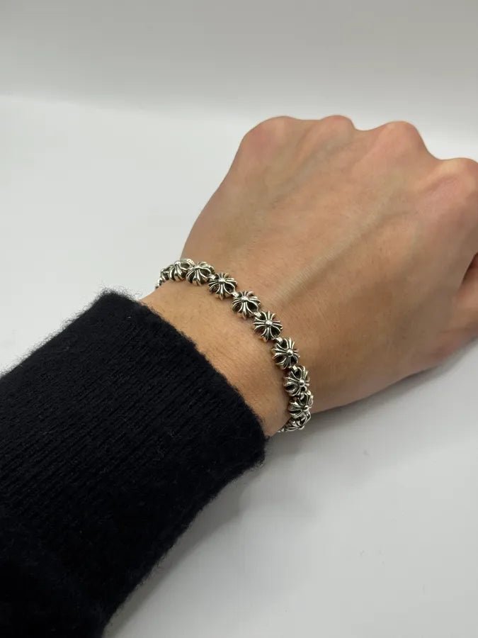 Chrome Hearts Tiny Plus Link Silver Bracelet tVwLIkW 1