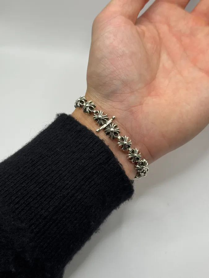 Chrome Hearts Tiny Plus Link Silver Bracelet tVwLIkW 3
