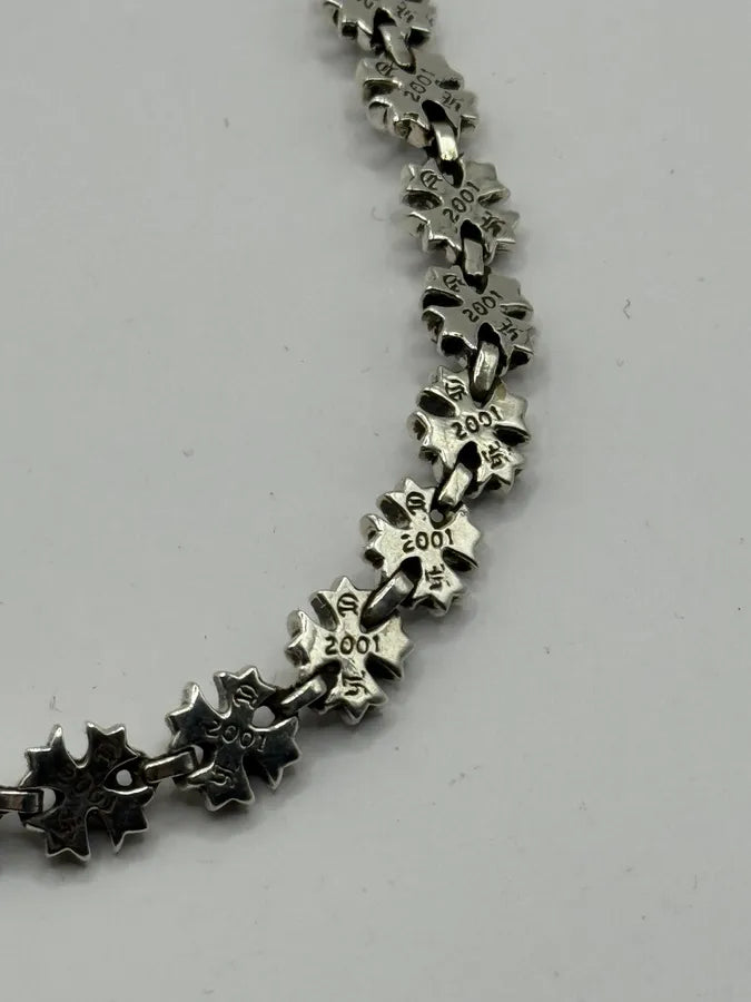 Chrome Hearts Tiny Plus Link Silver Bracelet tVwLIkW 7