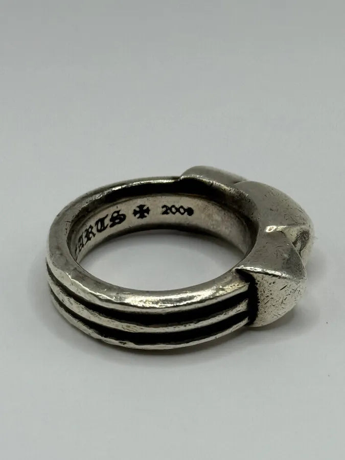 Chrome Hearts Triple Spike Waxed Punk Silver 925 Ring wCxilMq 3
