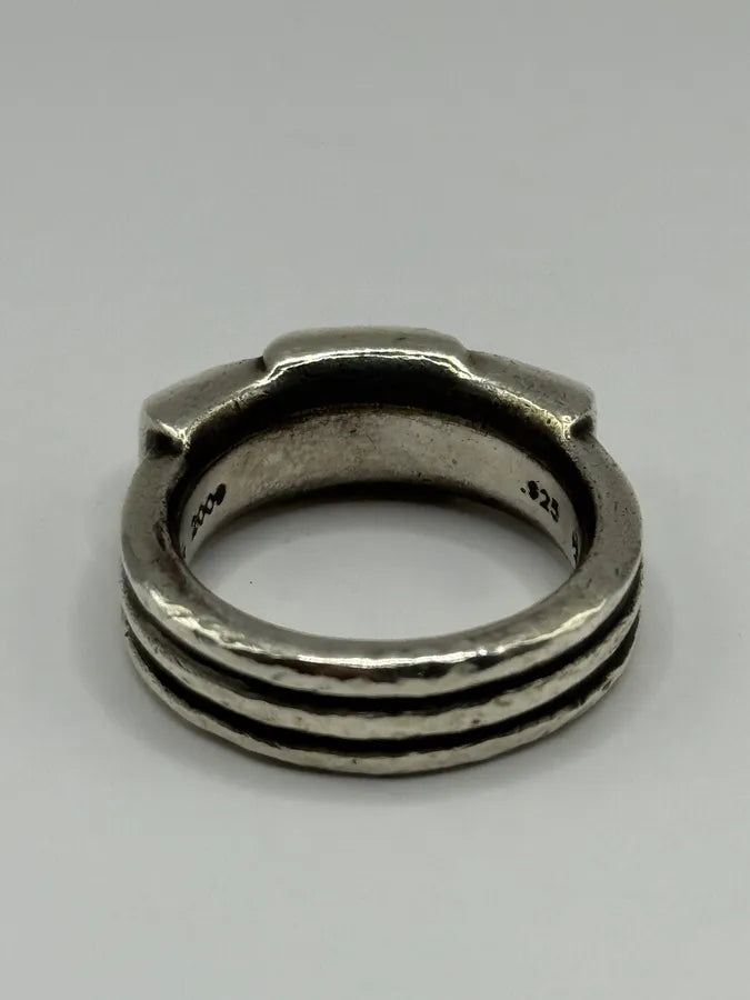 Chrome Hearts Triple Spike Waxed Punk Silver 925 Ring wCxilMq 4