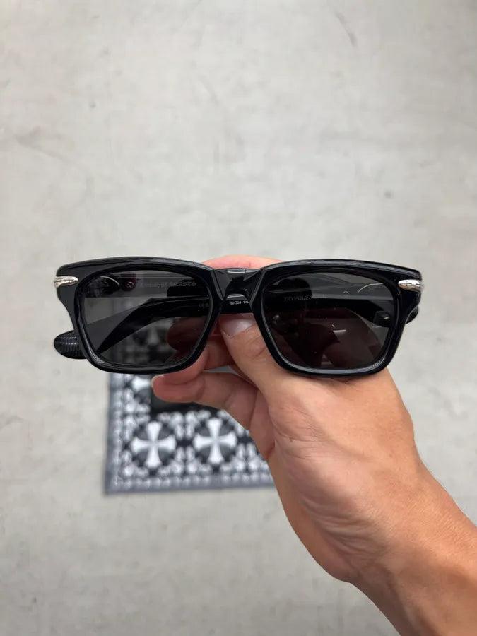 Chrome Hearts Trypoleagain Silver Black Sunglasses oeFEuaG 0