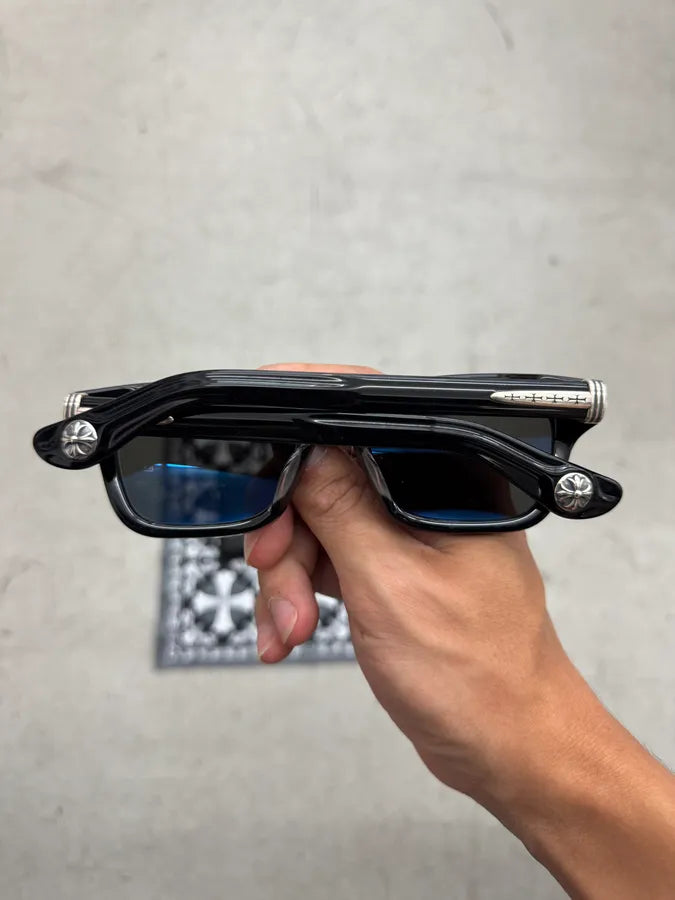Chrome Hearts Trypoleagain Silver Black Sunglasses oeFEuaG 3