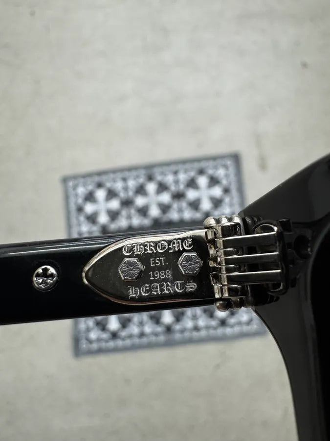 Chrome Hearts Trypoleagain Silver Black Sunglasses oeFEuaG 9