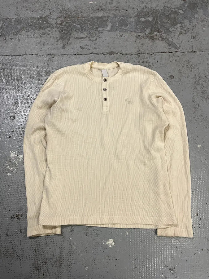 Chrome Hearts Waffle Thermal Henley Beige Longsleeves CGYzazE 0