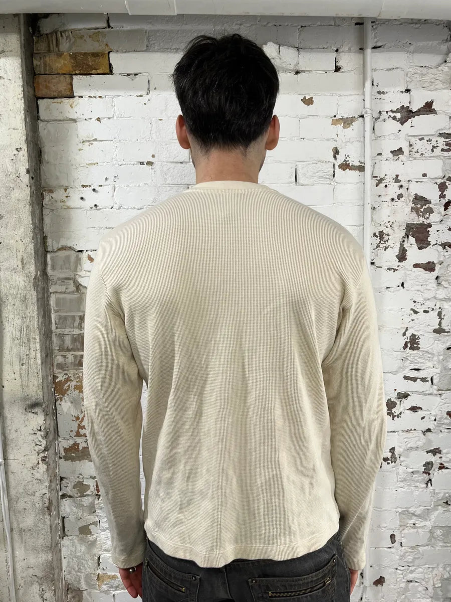 Chrome Hearts Waffle Thermal Henley Beige Longsleeves CGYzazE 3
