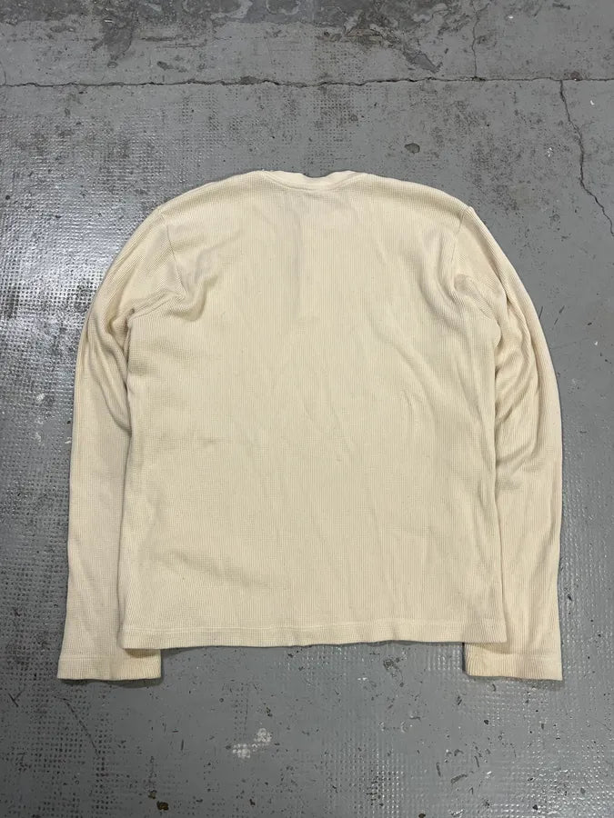 Chrome Hearts Waffle Thermal Henley Beige Longsleeves CGYzazE 5