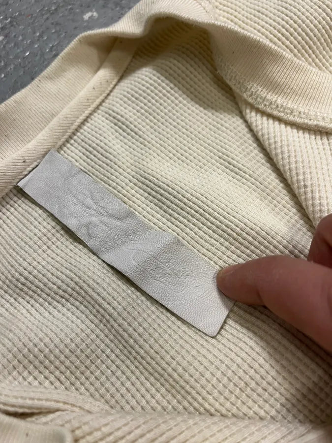 Chrome Hearts Waffle Thermal Henley Beige Longsleeves CGYzazE 6
