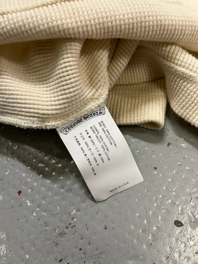 Chrome Hearts Waffle Thermal Henley Beige Longsleeves CGYzazE 7