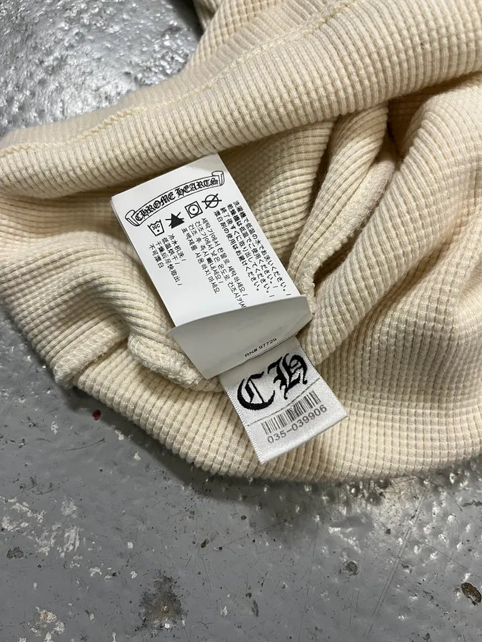 Chrome Hearts Waffle Thermal Henley Beige Longsleeves CGYzazE 9