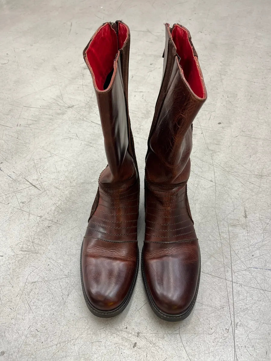 AW2010 Cavalli Hybrid Suede & Leather Brown Boots ckUCRjYK 4
