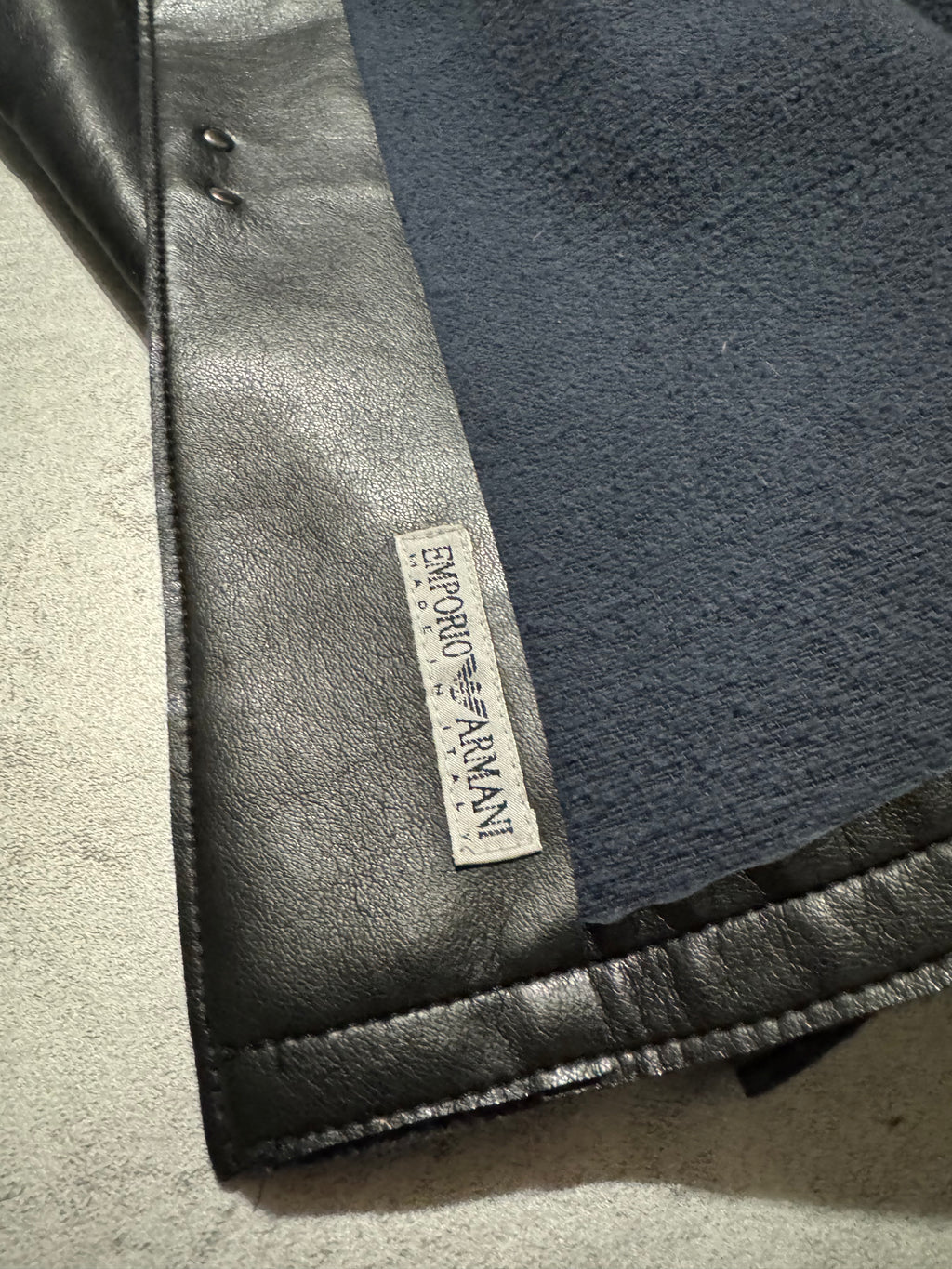 AW1996 Emporio Armani Black Leather Soft Italian Jacket (L/XL) - 7