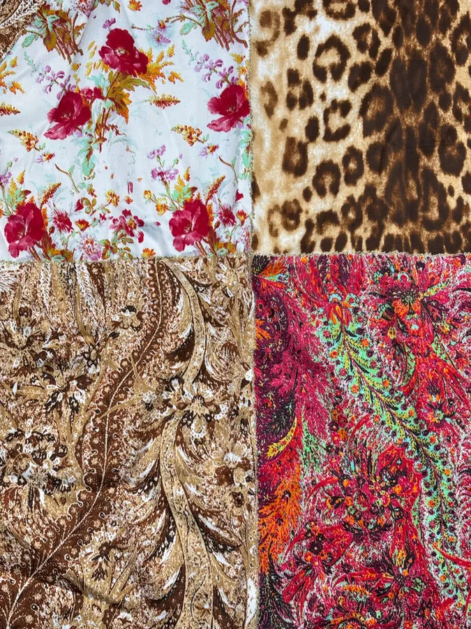 SS2002 Roberto Cavalli Class Leopard Silk Floral Midi Skirt CAFBDuu 7